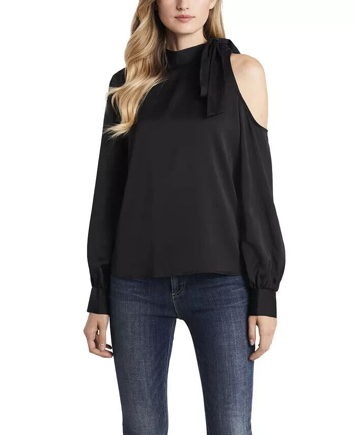 Vince Camuto Single Cold Shoulder Tie Neck Top MSRP $79 Size M # 6D 1661 NEW