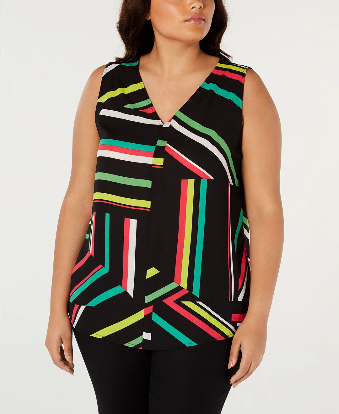 Bar III Trendy Plus Size Printed Top MSRP $69 Size 1X # 6A 1287 NEW