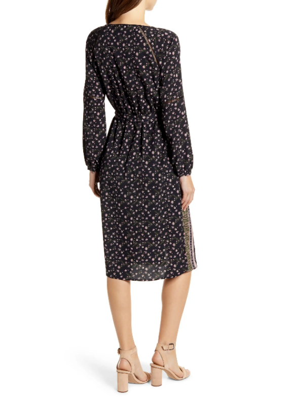 Cupcakes and Cashmere Nollie Paisley Print Midi Dress