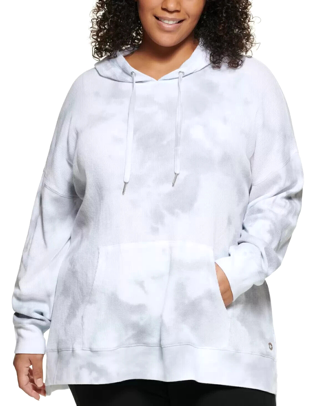 Calvin Klein Plus Size High-Low Waffle Hoodie MSRP $79.50 Size 1X # 4D 501 NEW