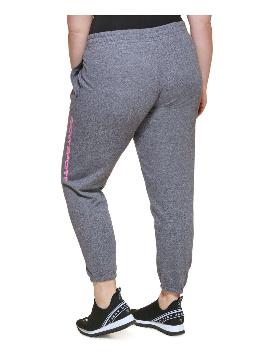 DKNY Sport Plus Size Logo High-Rise Joggers