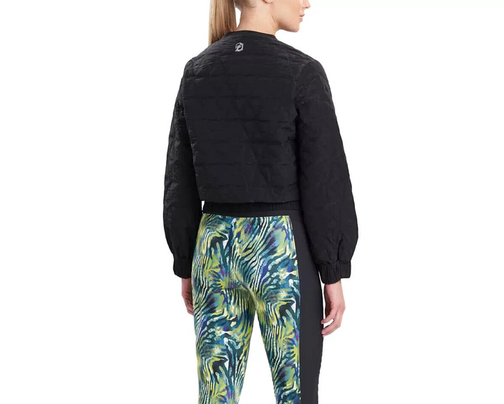 Josie Natori Quilted Bomber Puffer Jacket