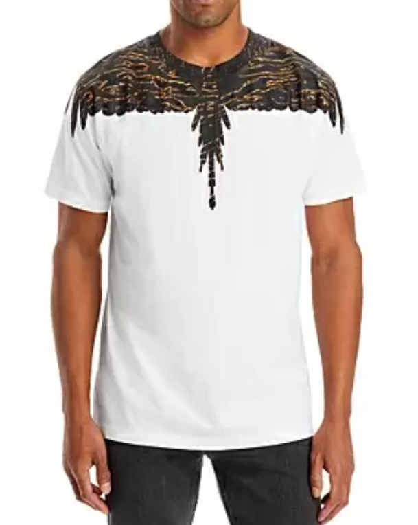 Marcelo Burlon Camou Wings Tee MSRP $280 Size L # 4D 458 NEW