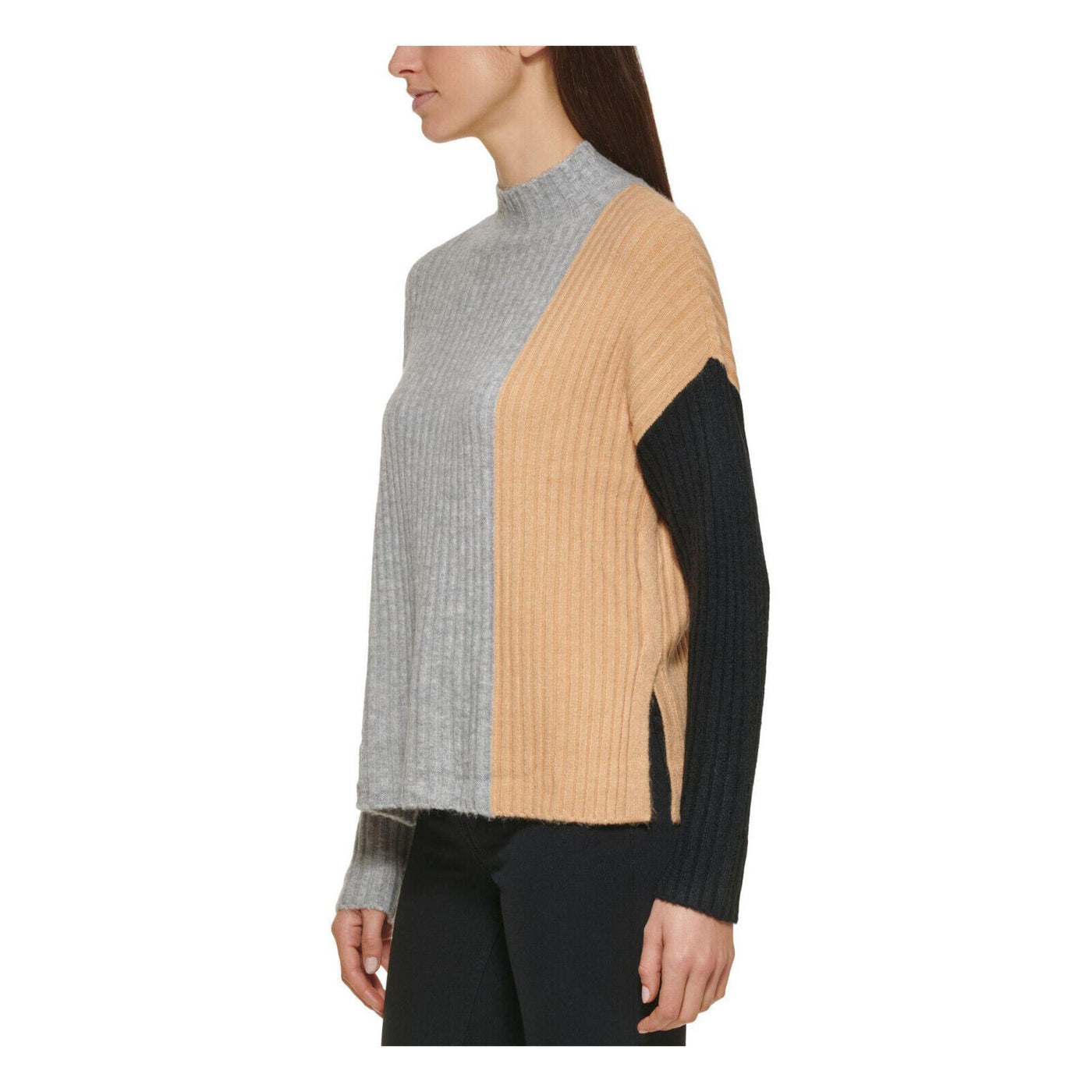 Calvin Klein Colorblocked Suéter MSRP $ 89 Tamaño L # 5C 2428 NUEVO