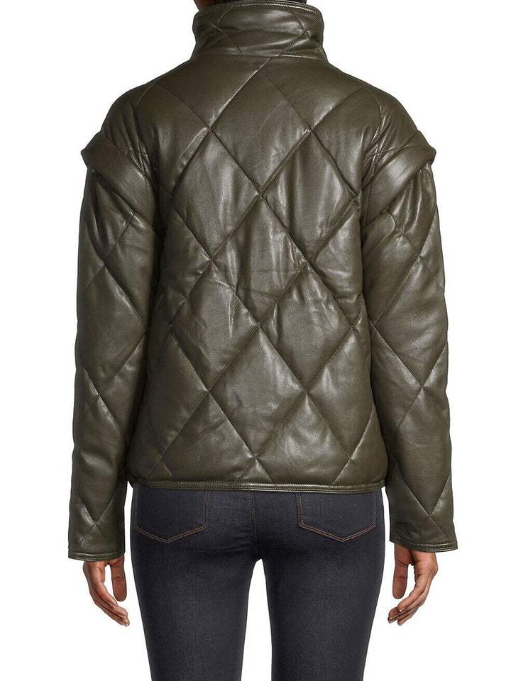 Apparis Liliane Lightweight Faux Leather Puffer Jacket