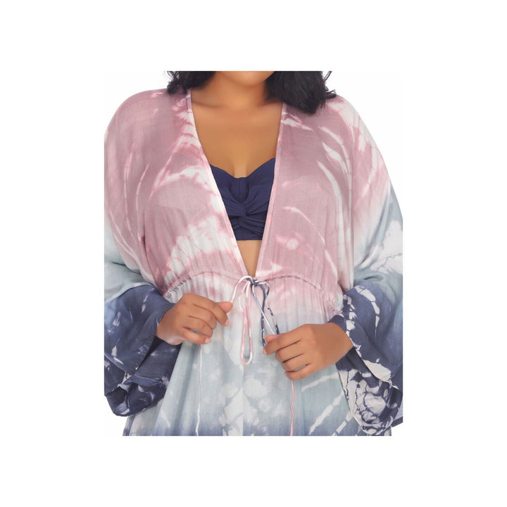 Raviya Plus Size Tie-Dye Caftan Swim Cover Up