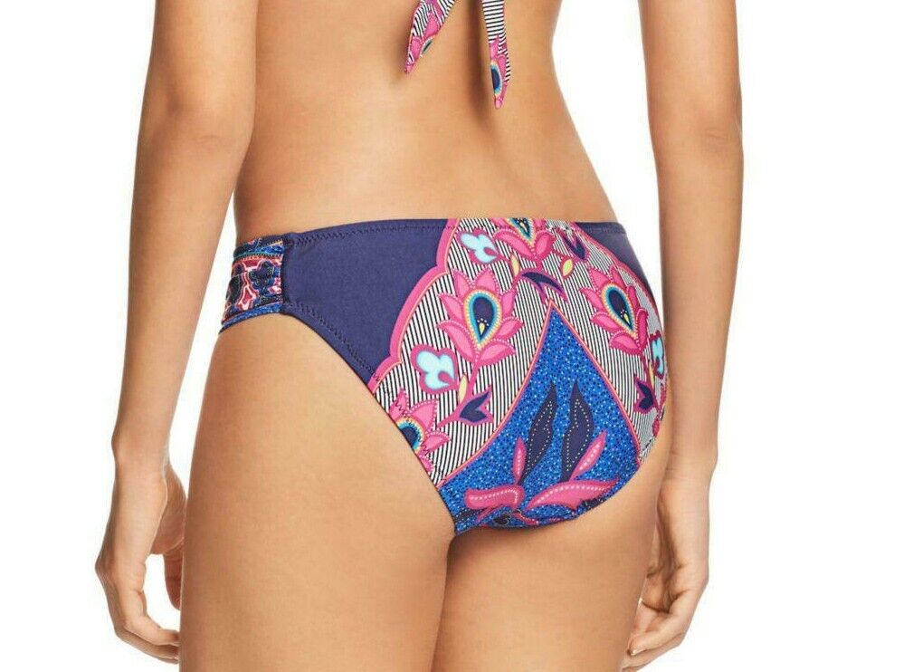 Trina Turk Sri Lanka Parte inferior de bikini estilo hipster con fruncido lateral $72 Talla 4 # U4 398 NUEVO