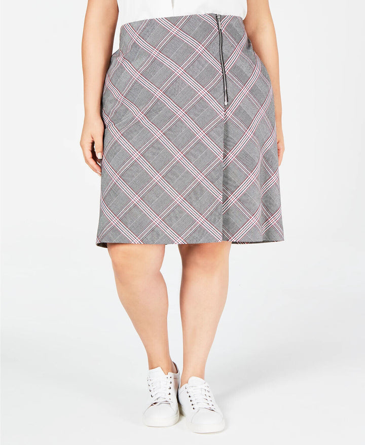 Bar III Trendy Plus Size Plaid Skirt MSRP $79 Size 20W # 6C 1503 NEW