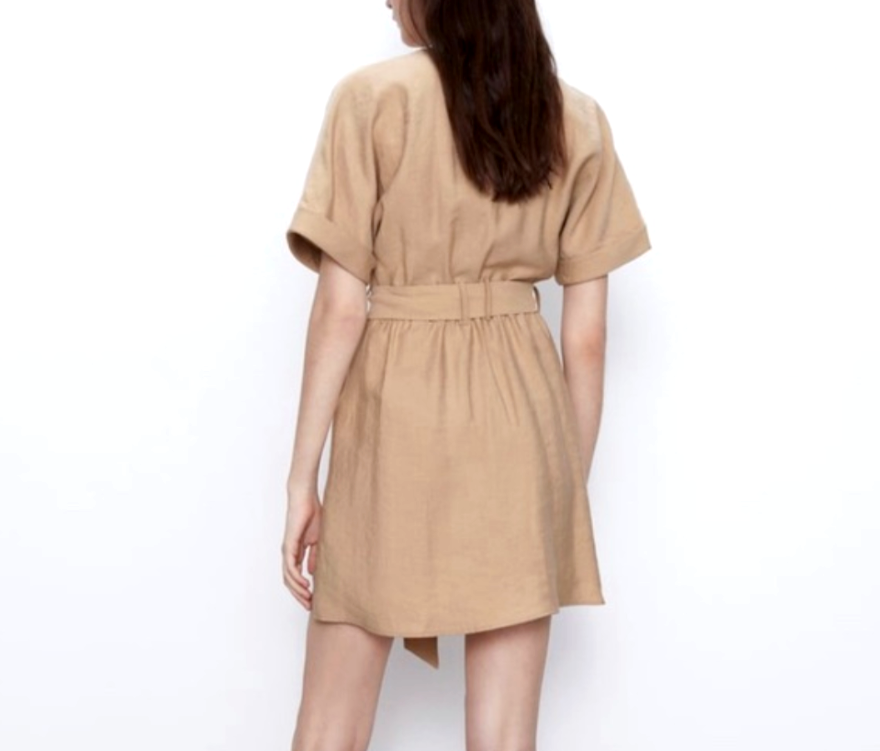 ZARA Belted Mini Dress