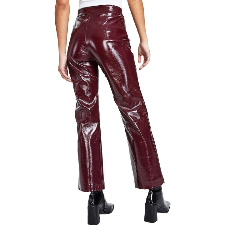 LNA Shiny Faux-Leather Crinkle Pants