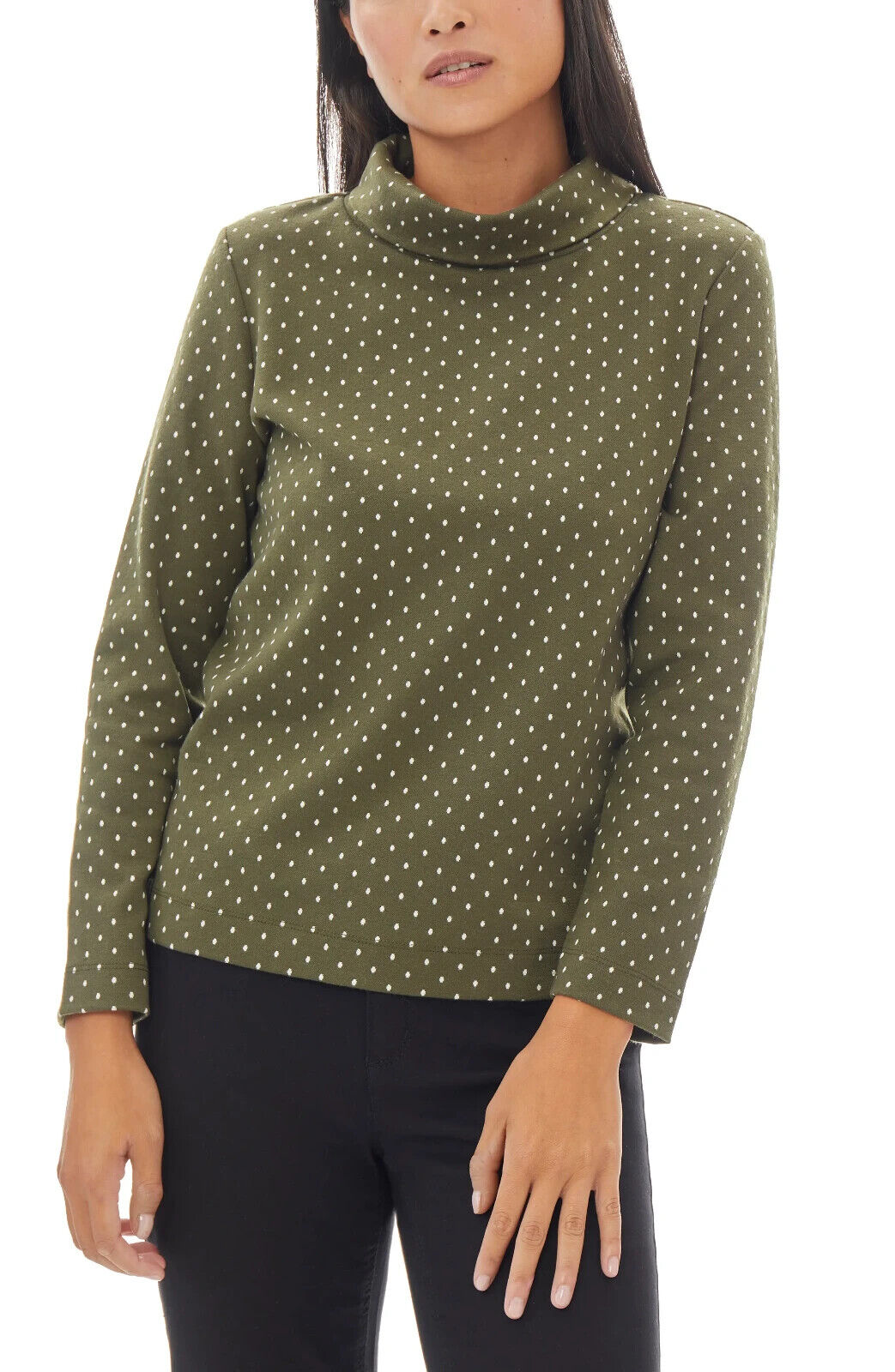 Jones New York Polka Dot Cowl Neck Top MSRP $69 Size XL # 5C 2444 NEW