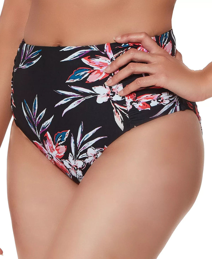 Braguitas de bikini con cintura alta Tropical Escape de BAR III MSRP $44 Talla M # U10 334 NUEVO