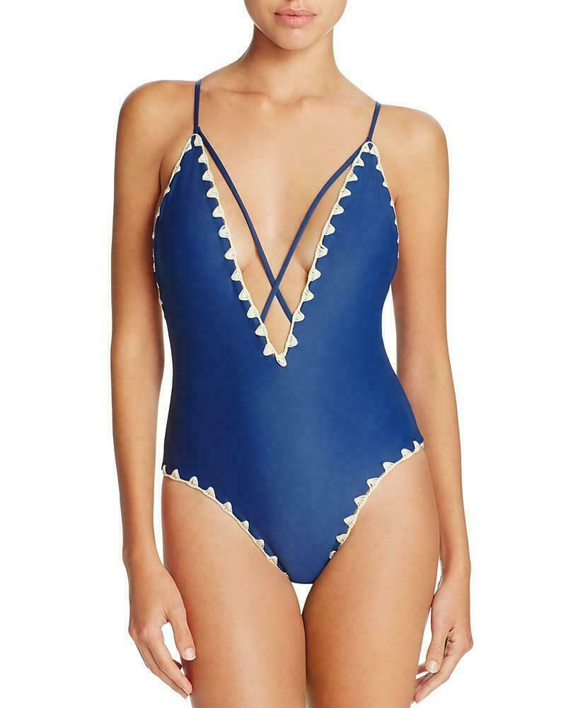 Lovers and Friends Adrift Plunge One Piece Swimsuit Size S # 30B 97 NEW