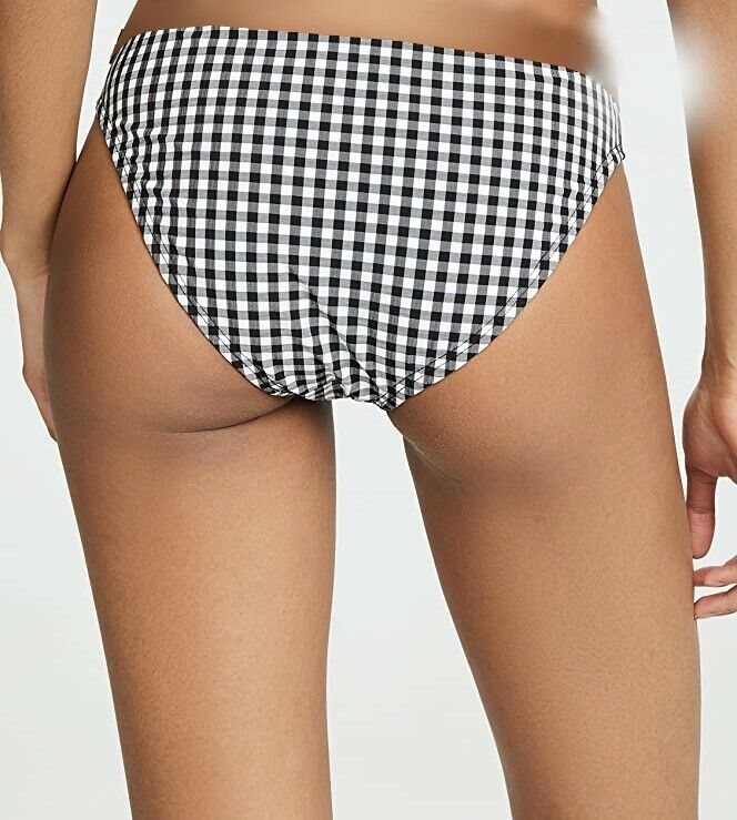 Parte inferior de bikini Shoshanna Classic Gingham MSRP $ 105 Talla S # U3 461 NUEVO