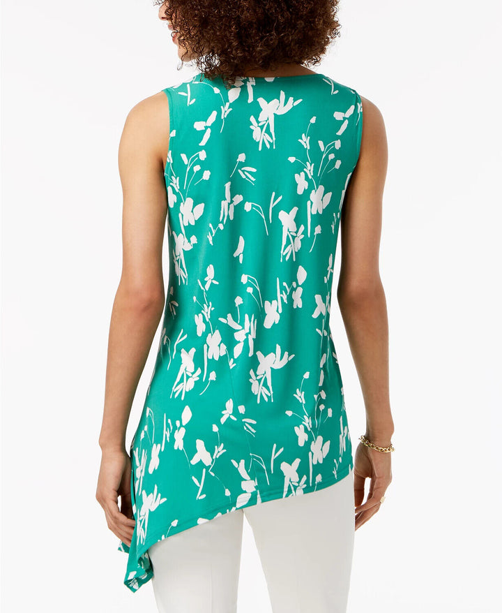 Alfani Printed Asymmetrical Top