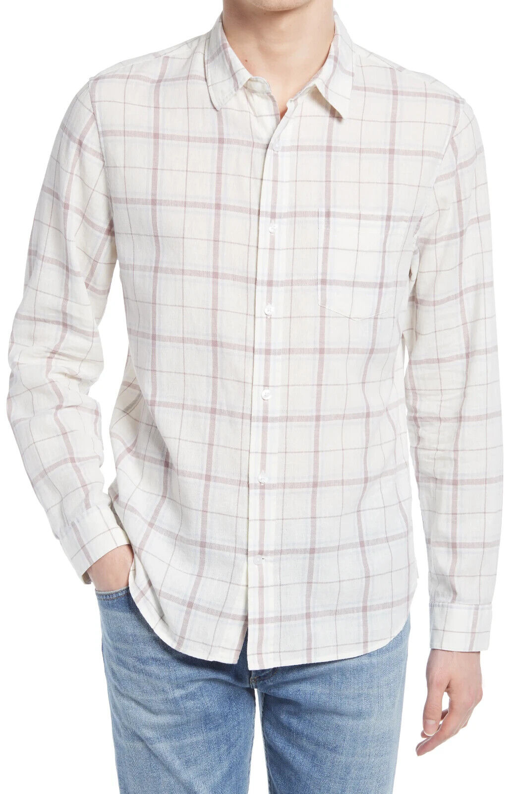 Vince Plaid Classic Fit Button Down Shirt MSRP $195 Size XS # 6A 1728 NEW