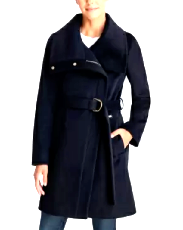 MICHAEL Michael Kors Belted Wrap Coat MSRP $360 Size L # 20B 596 NEW