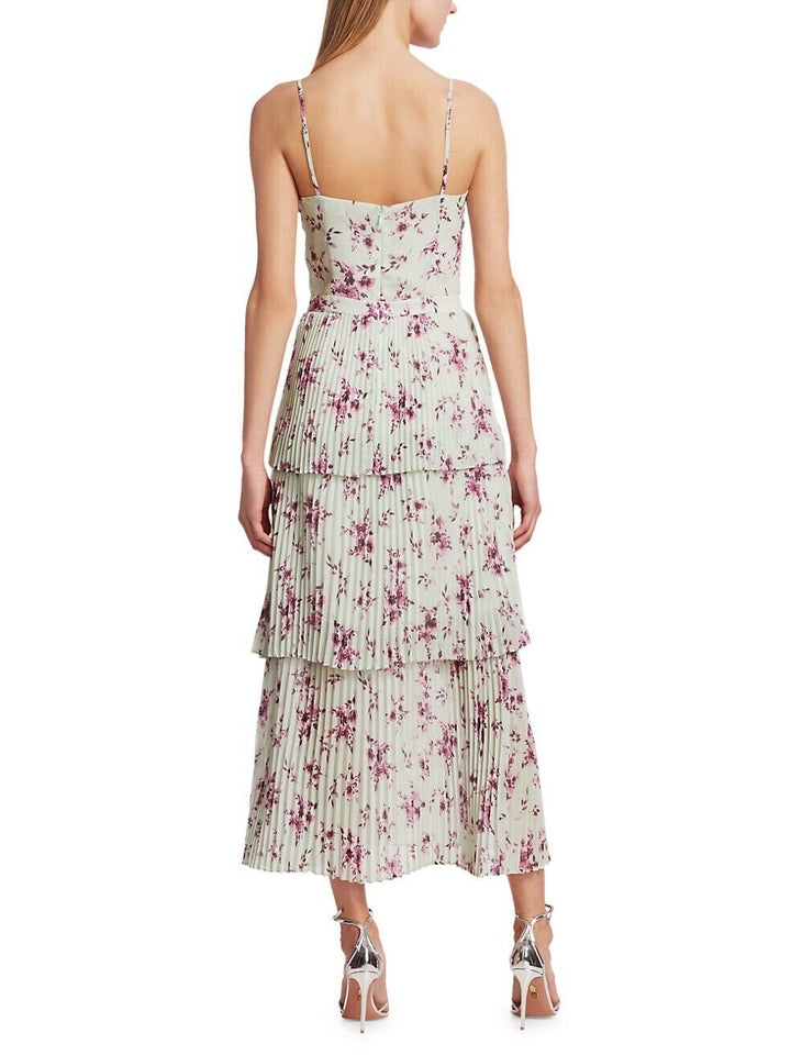 ML Monique Lhuillier Printed Maxi Dress