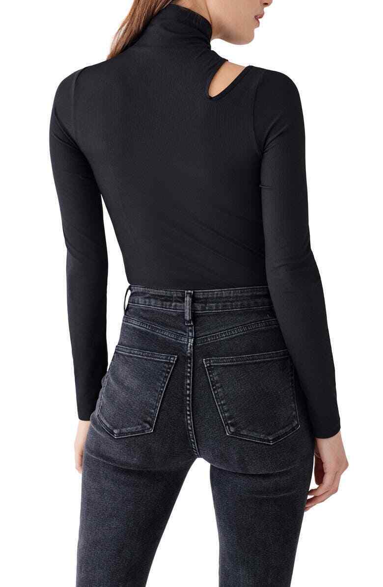 DL1961 Pell St. Turtleneck Cutout Bodysuit