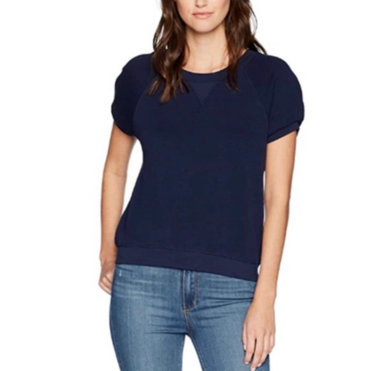 Joie Christal Short-Sleeve Sweatshirt MSRP $148 Size XXS # 5D 2114 NEW