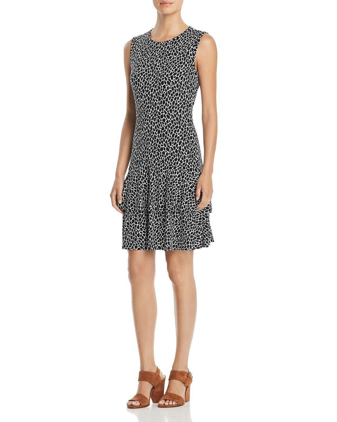 MICHAEL Michael Kors Animal-Print Flounce Dress MSRP $98 Size XXS # 10B 53 NEW