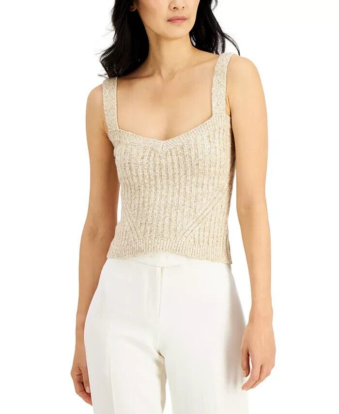 Donna Karan Ribbed Tank Top MSRP $150 Size L # 5B 1890 NEW