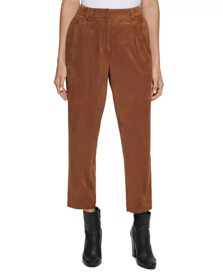 Calvin Klein Faux-Suede Cropped Pants MSRP $99 Size 14 # TR 1318 NEW