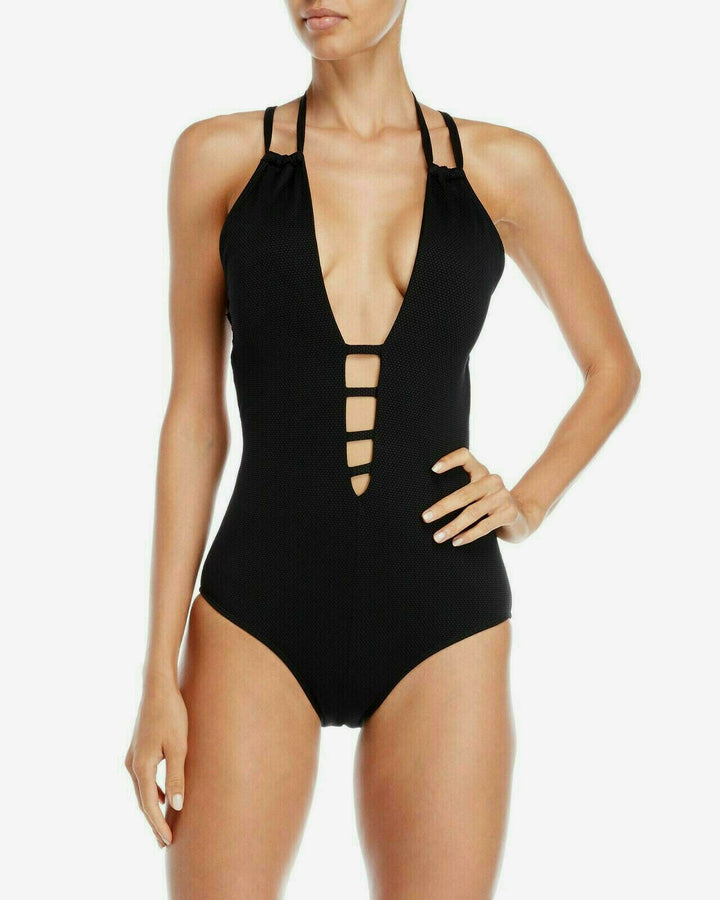 Rachel by Rachel Roy Cutout Texture One-Piece Swimsuit