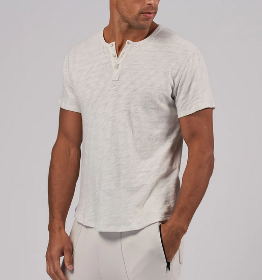 ATM Anthony Thomas Melillo Slub Henley Tee $115 Size XXL # 6A 1719 NEW 