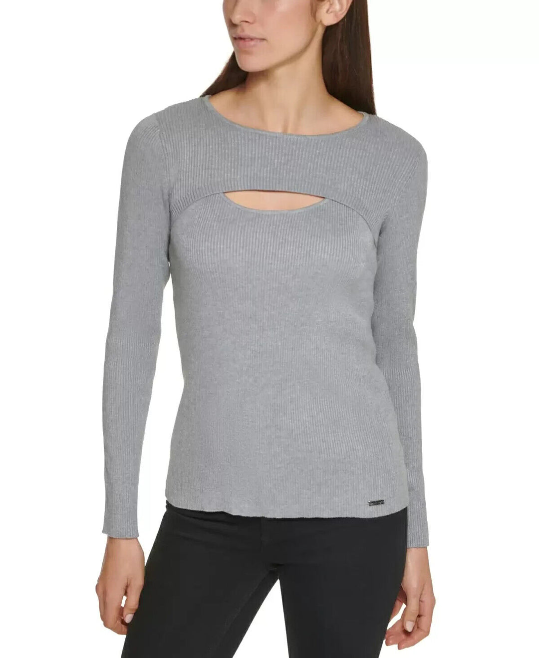 Calvin Klein Long Sleeve Cutout Sweater MSRP $79.50 Size L # 5C 2396 NEW