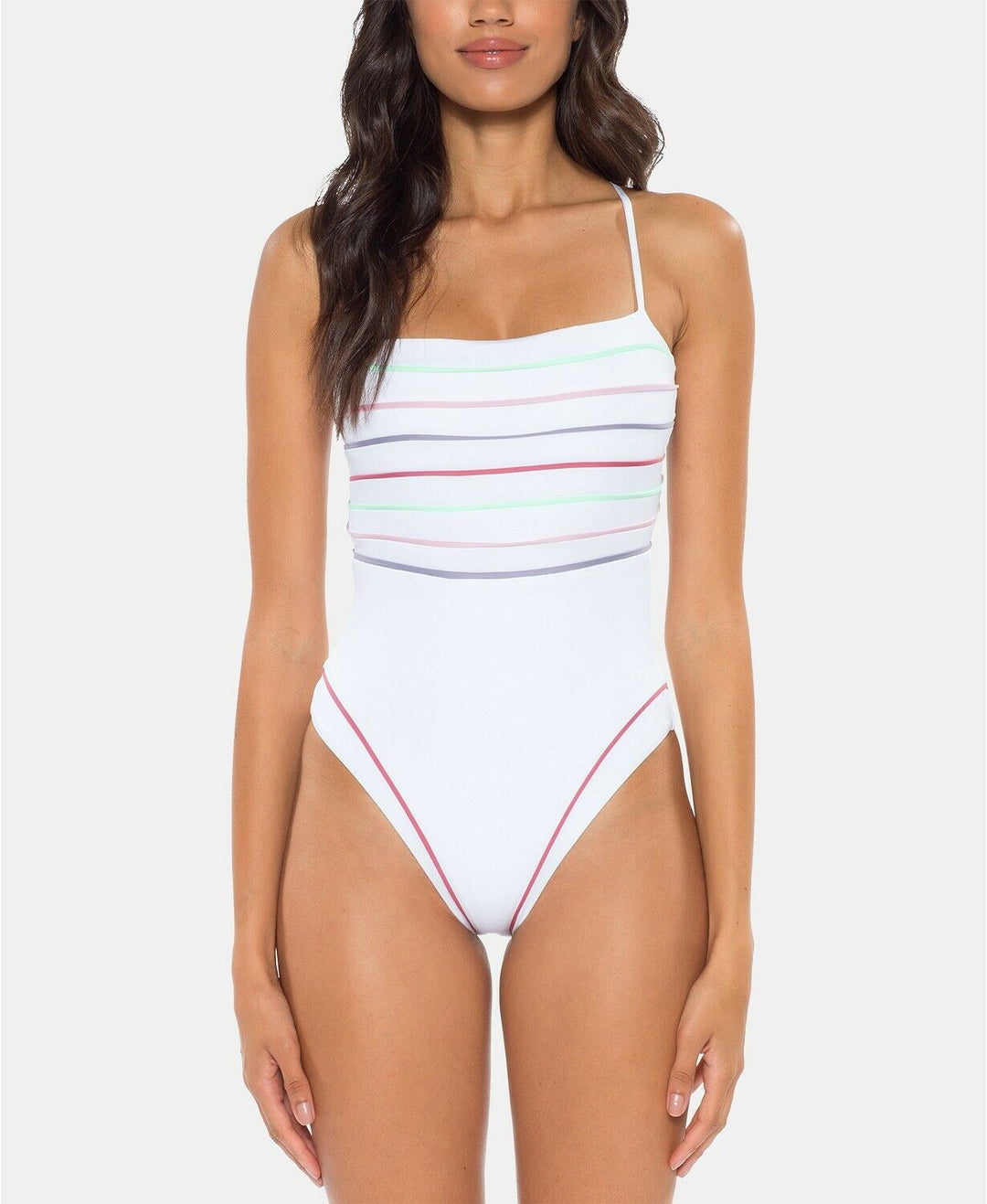 Soluna Total Eclipse High-Leg One-Piece Swimsuit MSRP $118 Size S # U11B 244 NEW