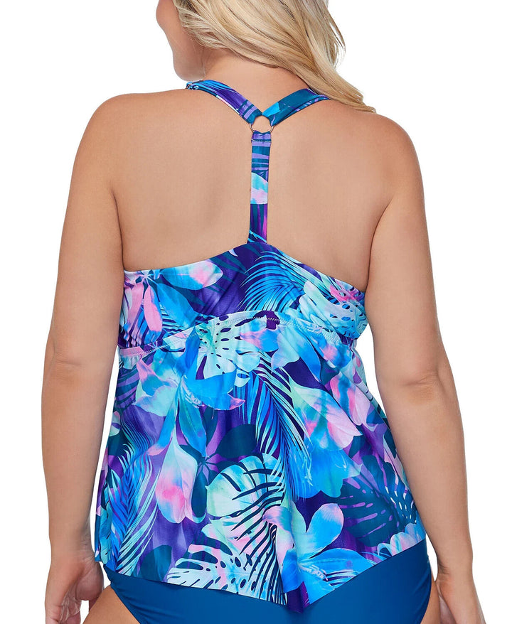 Raisins Curve Plus Size Trinadad Printed Tankini Top