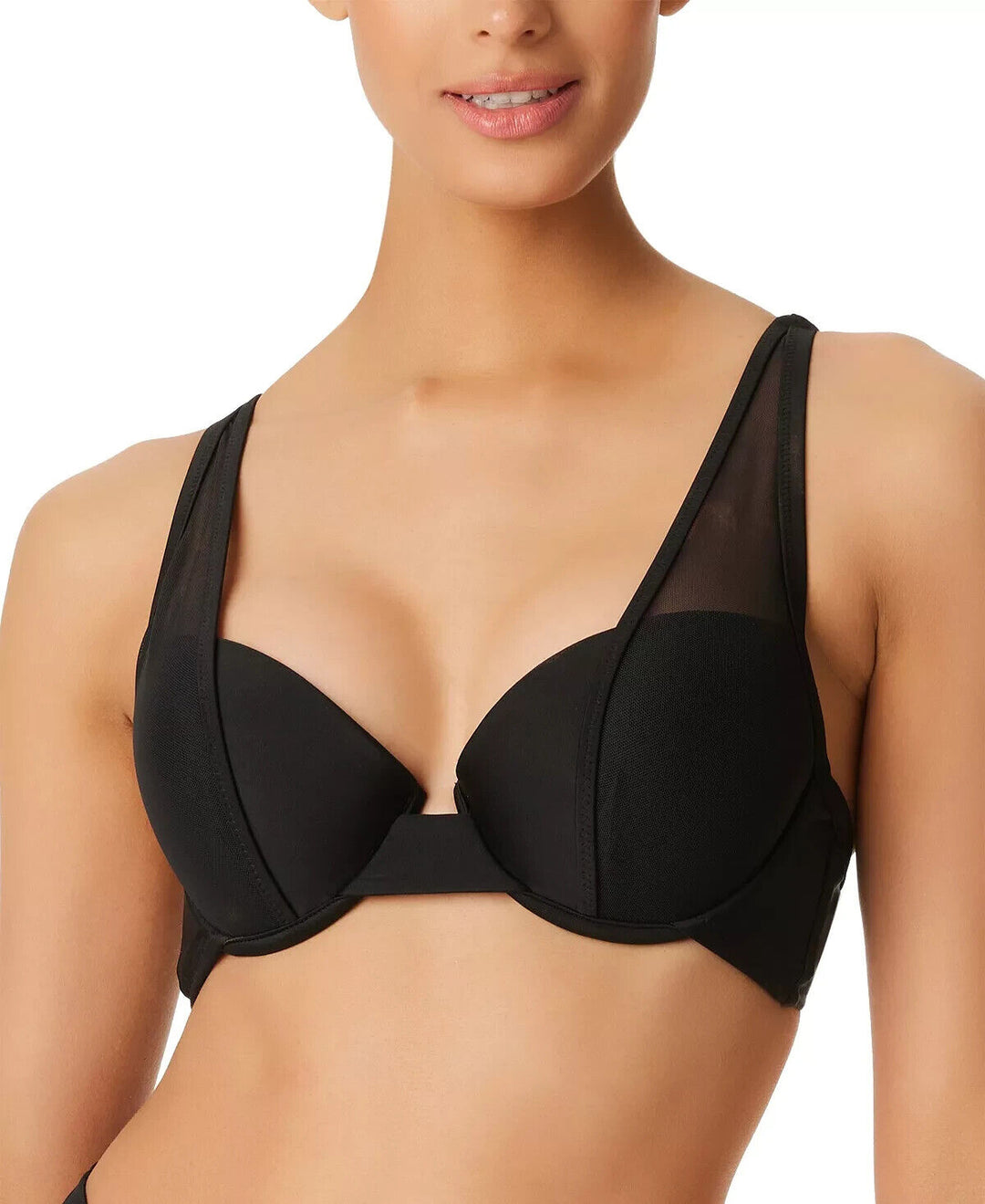 Bar III Matte Balconette Underwire Bikini Top MSRP $44 Size M # U8 481 NEW