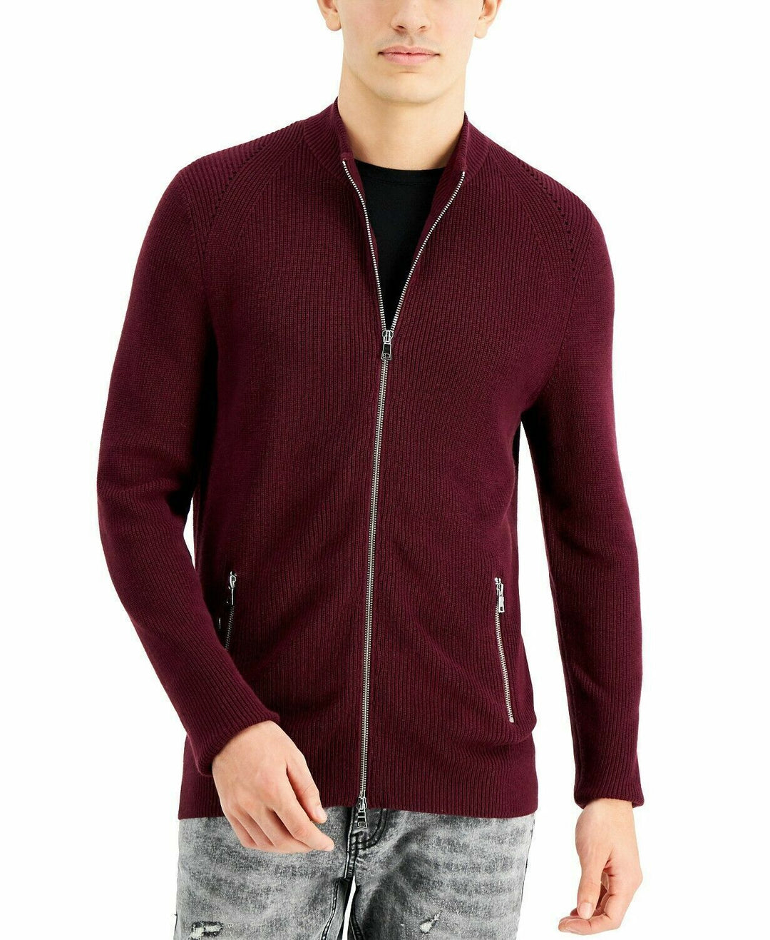 INC International Concepts Men's Howie Full-Zip Sweater $69 Size M # WM 63 NEW