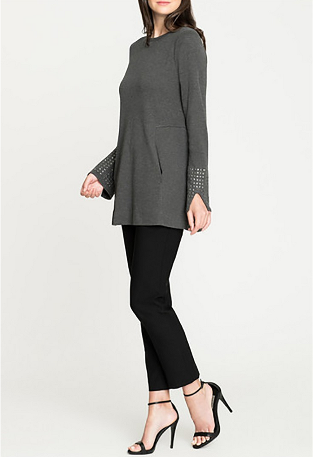 Nic+Zoe Studded Cuff Tunic Top