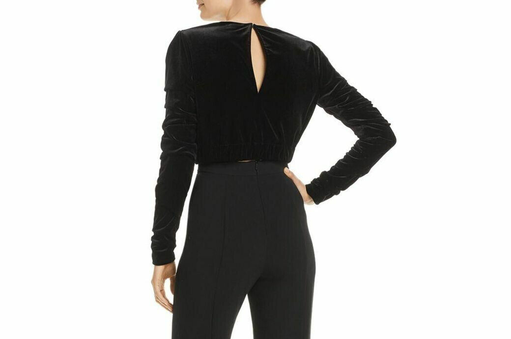 Black Halo Adela Velvet Top