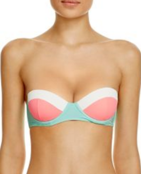 Sole East Kuta Color Block Bandeau Underwire Bikini $58 Size M # 30D 125 NEW