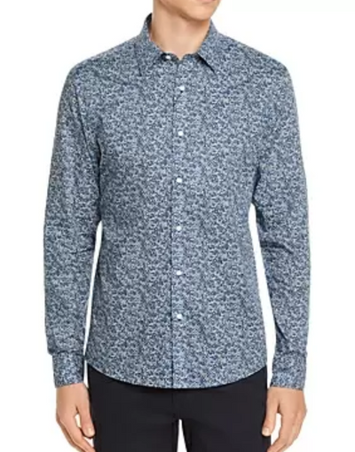 Michael Kors Mixed Floral Slim Fit Shirt MSRP $198 Size M # 6D 1584 NEW