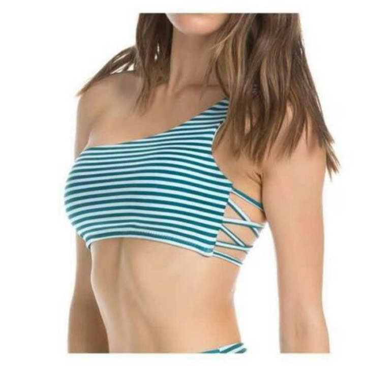 ISABELLA ROSE Avalon Asymmetric Bikini Top MSRP $68 Size L # 30C 201 NEW