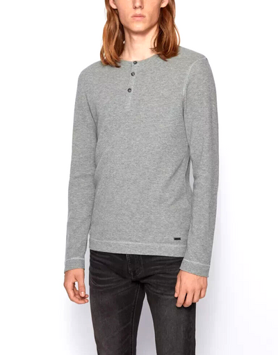 BOSS Trix Long-Sleeve Slim Fit Henley T-Shirt MSRP $185 Size XXXL # 5D 2070 NEW