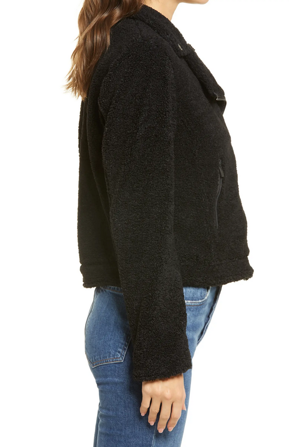 Sanctuary Classic Faux-Sherpa Moto Jacket