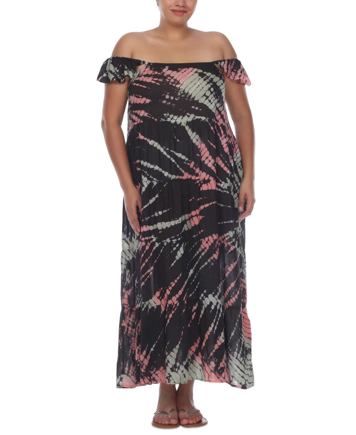 Raviya Plus Size Off-The-Shoulder Maxi Dress Cover-Up $58 Size 0X # 8A 1915 NEW