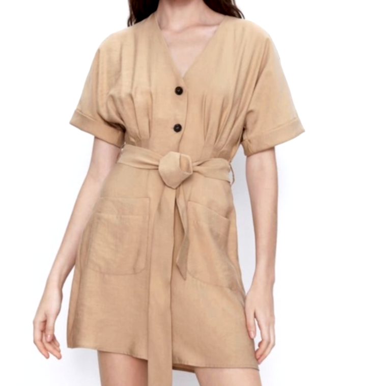 ZARA Belted Mini Dress