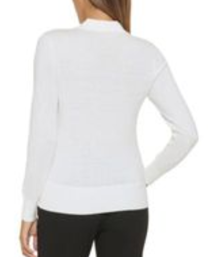 Calvin Klein Petite Suéter sin cuello con cuello MSRP $ 79 Tamaño PM # 5C 2389 NUEVO