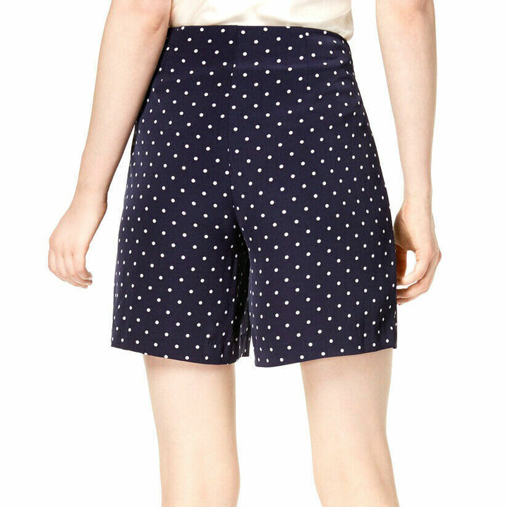 Bar III Polka-Dot Tie-Waist Shorts