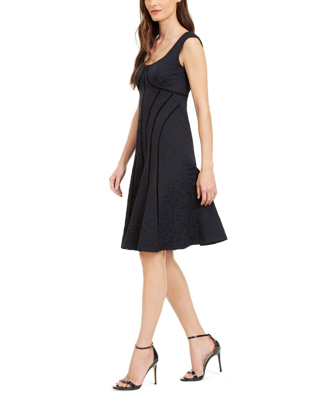 Nanette Lepore Sleeveless Crochet-Trim Dress