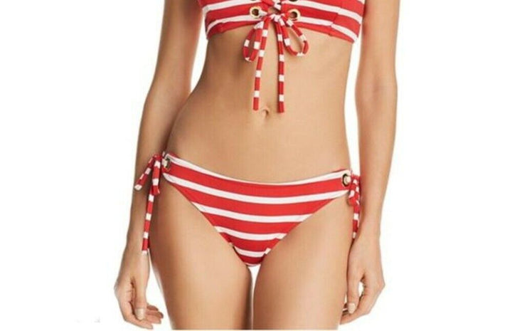 Parte inferior de bikini Milly Stripe Swim Grommet MSRP $100 Talla S # U8 436 NUEVO