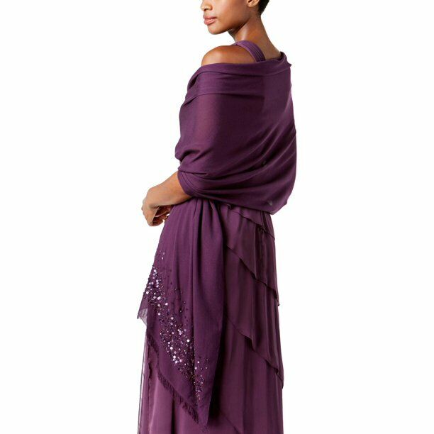 Adrianna Papell Womens Fringe Embellished Shawl/Wrap $ 69 Size OS # SHL 21 NEW