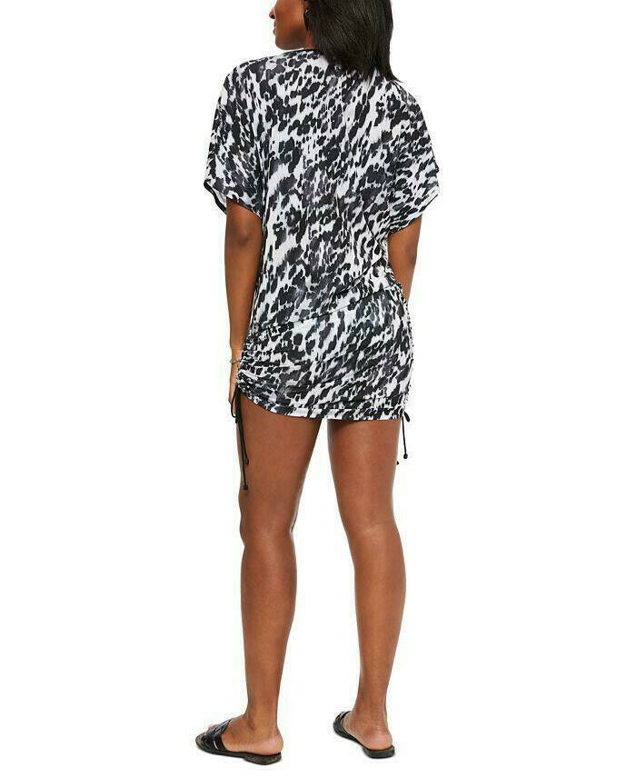 Bar III Heat Wave Printed Caftan Cover-Up