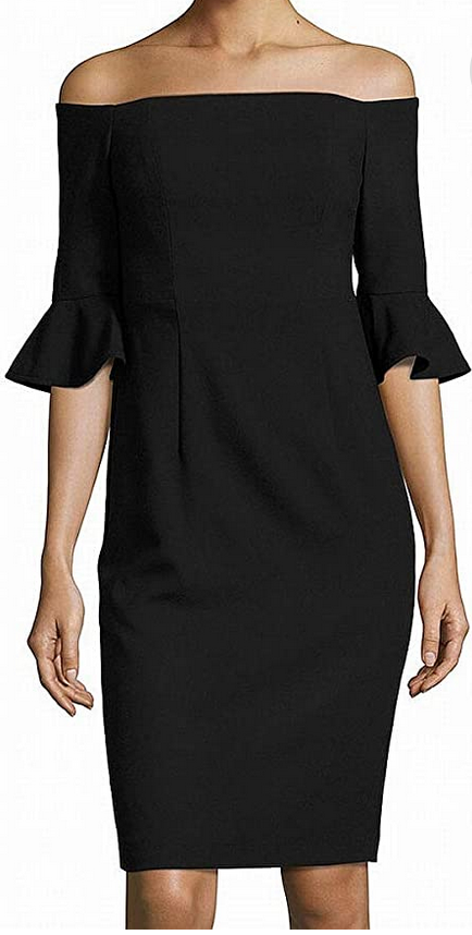 Black Halo Madigan Off-the-Shoulder Dress Size 4 # 14A 1173 NEW 